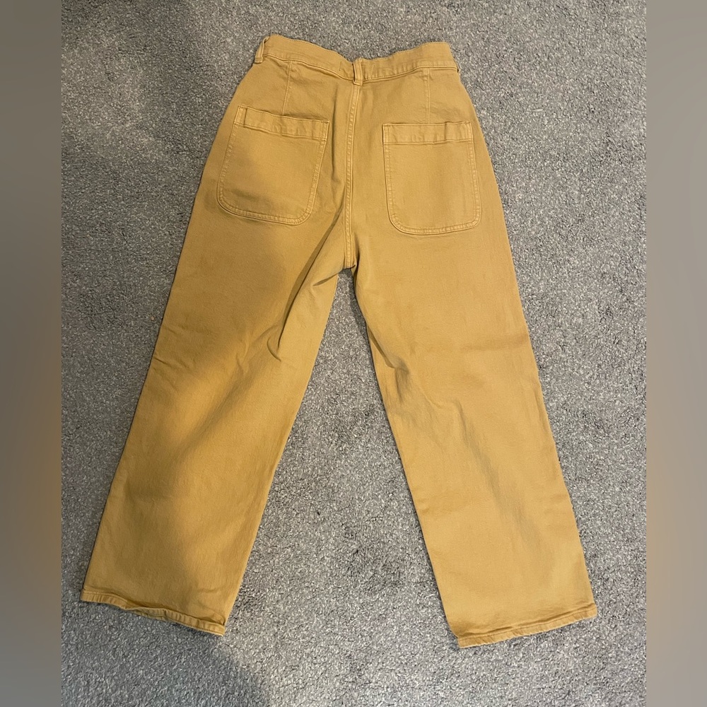Madewell Emmett 2.0 Wide-Leg Crop Pants in Earthen Gold Size 28P.